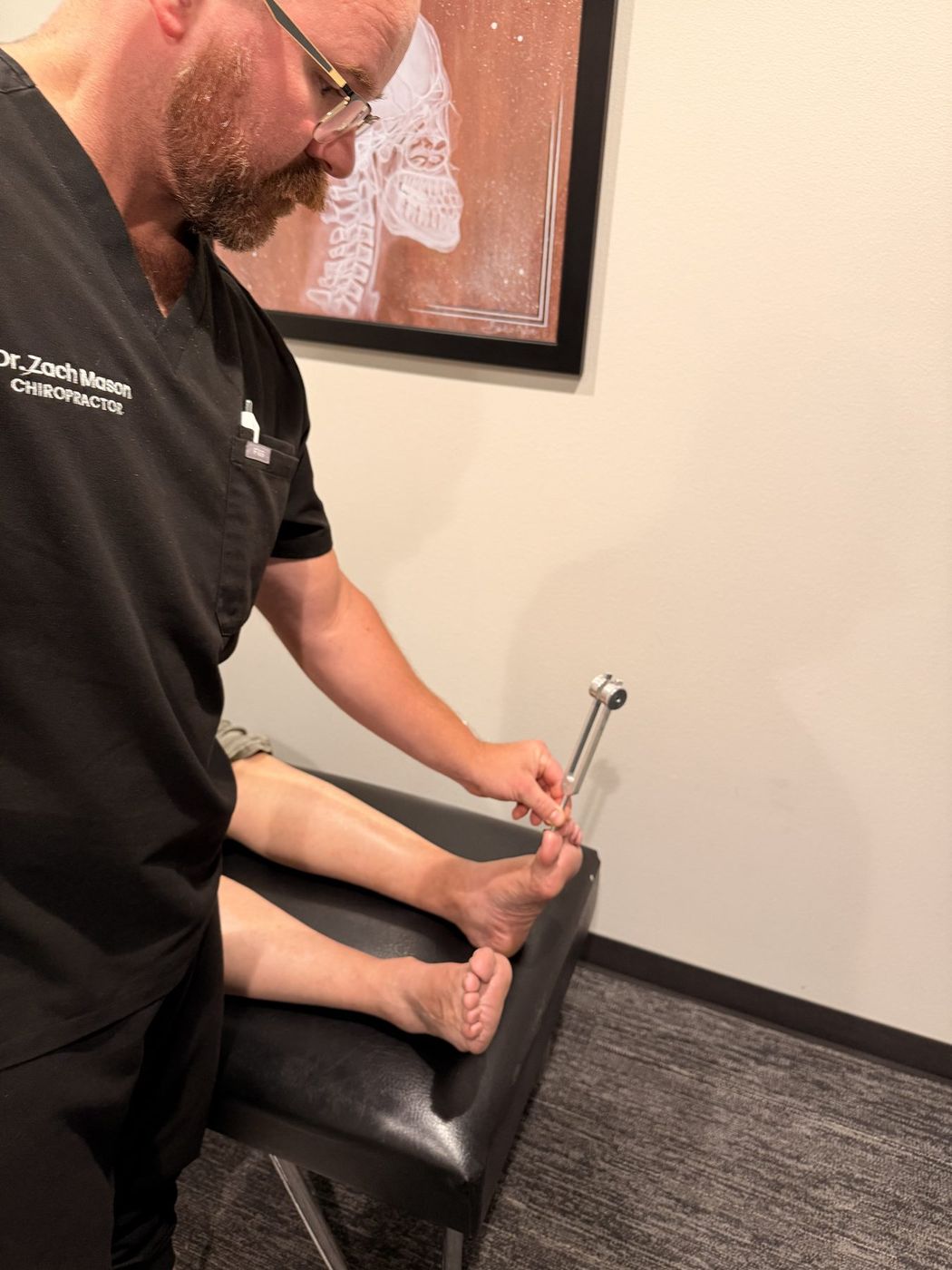 Neuropathy vibration exam at Active Health Clinics